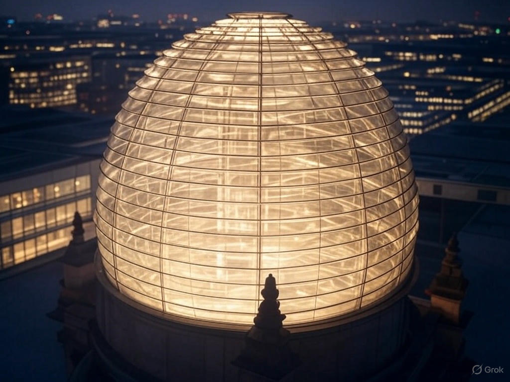 Reichstag glass dome glowing