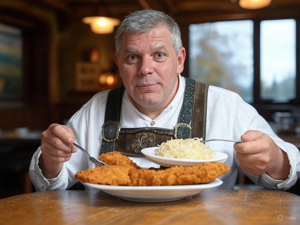 Schnitzel with sauerkraut